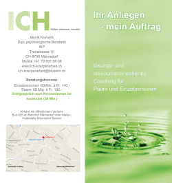 Ihr Anliegen - mein Auftrag - Monik Kravarik l Psychologische