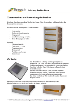 Zusammenbau BeeBox - Bienenland.ch Imkereibedarf