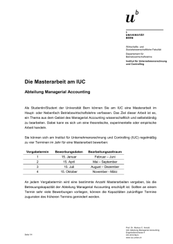 Informationsblatt Masterarbeit MA