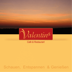 Unsere Speisekarte - Café & Restaurant Valentins