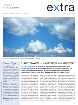 Himmelw&auml;rts &ndash; Gedanken zur Auffahrt - Evangelisch