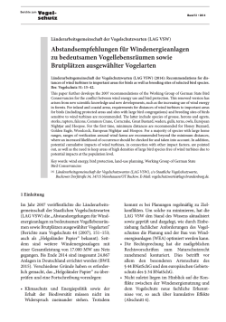 LAG VSW - Länderarbeitsgemeinschaft der Vogelschutzwarten