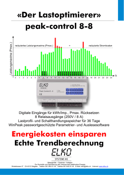 Prospekt Deutsch - ELKO Systeme AG