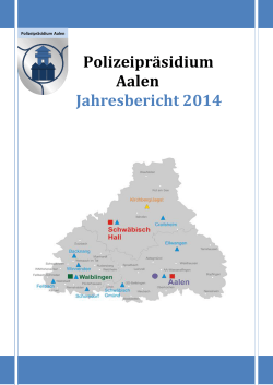 Jahresstatistik 2014 Polizeipräsidium Aalen