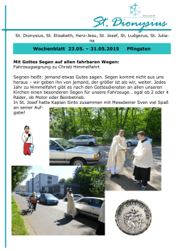 Wochenblatt 2015 05 23 - Pfingsten