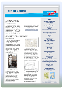 Infoblatt AfD LV RLP &ndash; Ausgabe M&auml;rz 2015