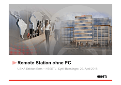 HB9STJ Remote Station ohne PC