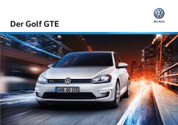 Der Golf GTE - Volkswagen AG