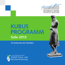 KUBUS-Programmheft - Philosophische Fakultät - Heinrich