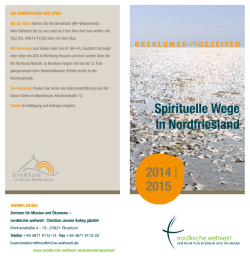 Spirituelle Wege in Nordfriesland 2014 | 2015