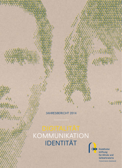 Jahresbericht 2014 als pdf-Datei - Frankfurter Stiftung f&uuml;r Blinde und