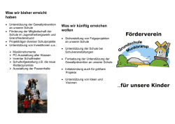 Förderverein …für unsere Kinder