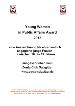 Young Women in Public Affairs Award 2015
