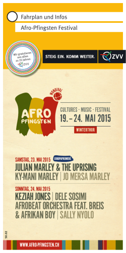 ZVV-Broschüre Afro-Pfingsten Festival 2015