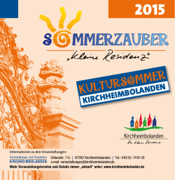 gehts zum Sommerzauber 2015 - Stadthalle Kirchheimbolanden