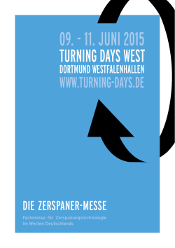 Infobroschüre TURNING DAYS West 2015
