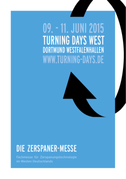 Infobrosch&uuml;re TURNING DAYS West 2015