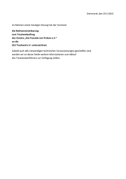 Dortmund, den 25.5.2015 Im Rahmen seiner heutigen Sitzung hat