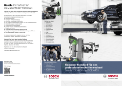 Ein neuer Standard f&uuml;r den professionellen Reifenwechsel Bosch