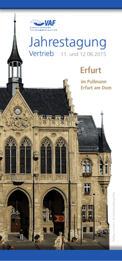 Einladungsflyer - VAF - Bundesverband Telekommunikation eV