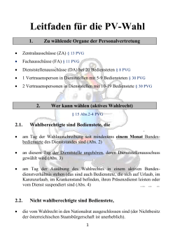 Leitfaden für die PV-Wahl - AUF Personalvertretung OÖ Polizei