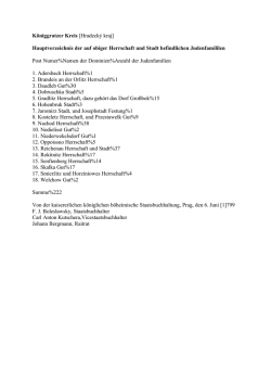 Königgratzer Kreis [Hradecký kraj] Hauptverzeichnis der auf obiger