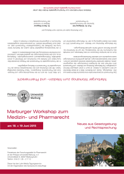 Marburger Workshop zum Medizin- und