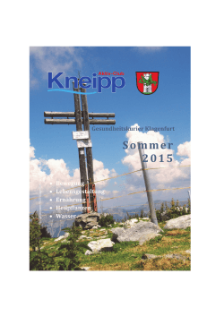Das Sommerprogramm - Kneipp Aktiv Club Klagenfurt