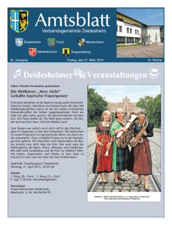 Amtsblatt 13. KW - Verbandsgemeinde Deidesheim