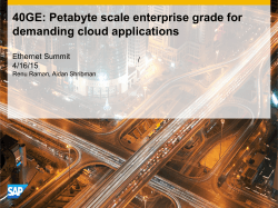 40GE: Petabyte scale enterprise grade for demanding cloud
