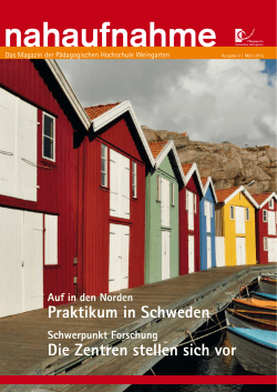 Ausgabe 9, März 2015 - Pädagogische Hochschule Weingarten