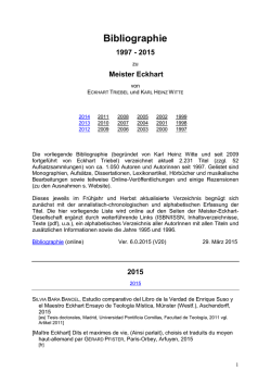 Bibliographie - Meister-Eckhart