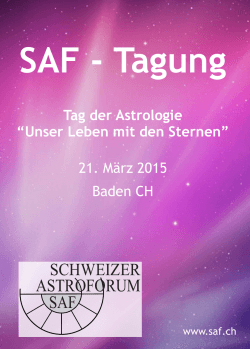 SAF - Tagung Tag der Astrologie