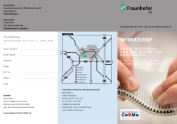 WORKSHOP - Fraunhofer LBF - Fraunhofer