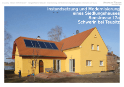 Instandsetzung und Modernisierung eines Siedlungshauses