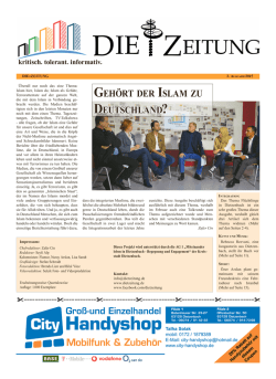 GEHÖRT DER ISLAM ZU DEUTSCHLAND?