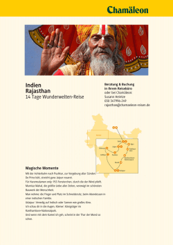 Indien Rajasthan - Cham&auml;leon Reisen GmbH