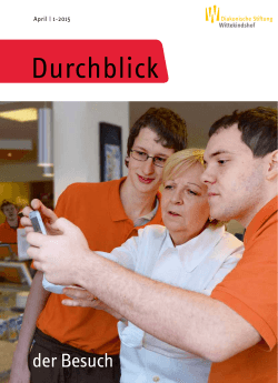 Durchblick 1-2015 (pdf 6,17 Mb) - Diakonische Stiftung Wittekindshof