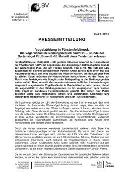 Näheres zur Vogelzählung von 08.