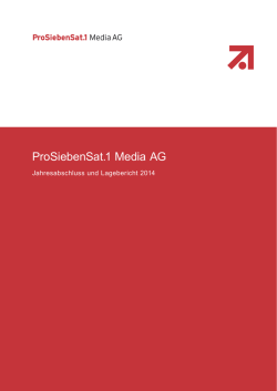 Einzelabschluss der ProSiebenSat.1 Media AG 2014