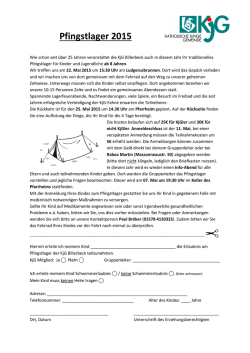 Anmeldung für das Pfingstlager 2015 als PDF Datei - KJG