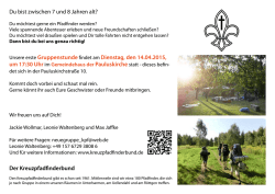 Du bist zwischen 7 und 8 Jahren alt? Der Kreuzpfadfinderbund