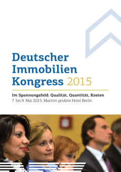 Die Programmbroschüre des Deutschen Immobilien Kongresses 2015