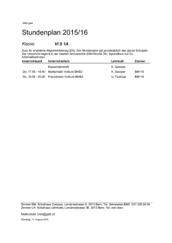 Stundenplan mit Splbemerkungen genau einer Klasse