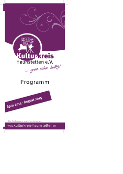 Programm - beim Kulturkreis Haunstetten