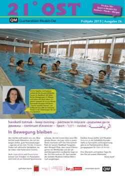 In Bewegung bleiben &hellip; - Quartiersmanagement Moabit Ost