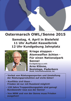 Ostermarsch OWL/Senne 2015 - auf den Webseiten der DKP OWL