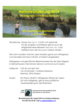 Herbstwanderung 2015