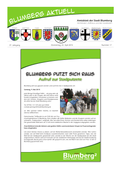Blumberg Aktuell vom 23. April 2015 (KW 17)
