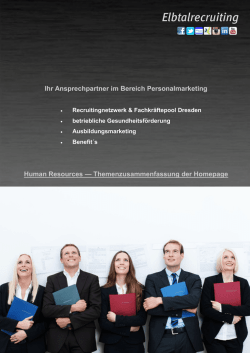 Ihr Ansprechpartner im Bereich Personalmarketing